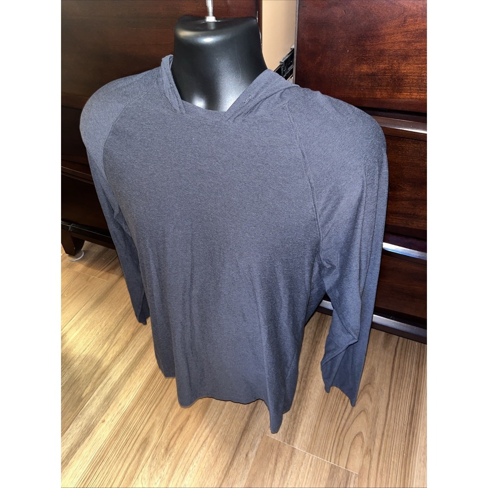 RHONE Charcoal Gray Lightweight L/S Pullover Performance Hoodie Size Large - Picture 2 of 8
